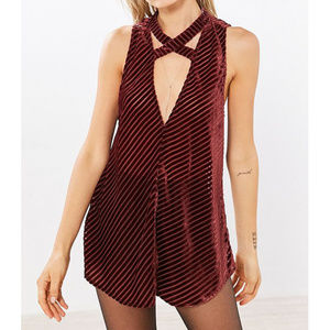 silence + noise Burnout Velvet Shirt Size Medium